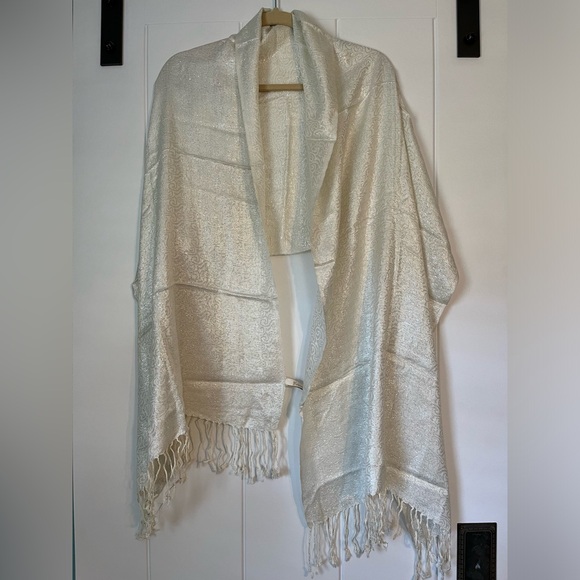 collection eighteen Accessories - Collection Eighteen Cream Shimmer Shawl